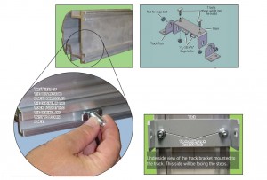 This image shows the mounting brackets and how they are attached to the track.